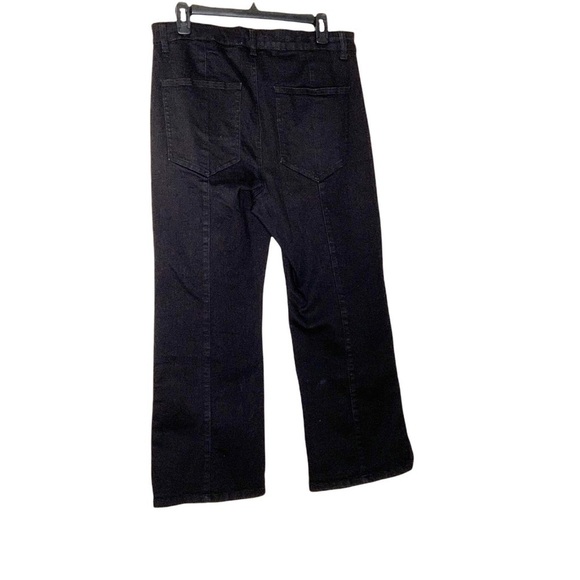 For THE REPUBLIC black relaxed fit denim pants with side hem zippers. Size 12 - Picture 5 of 10